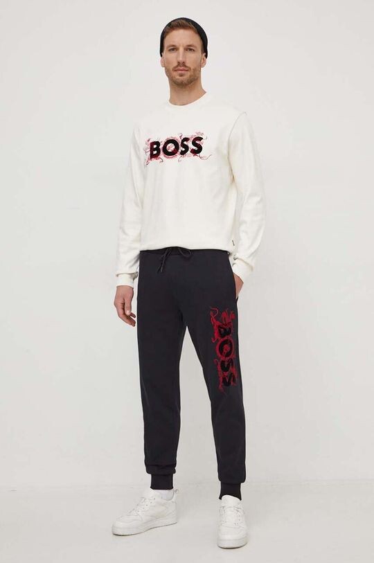 

Спортивные брюки из хлопка Boss, черный