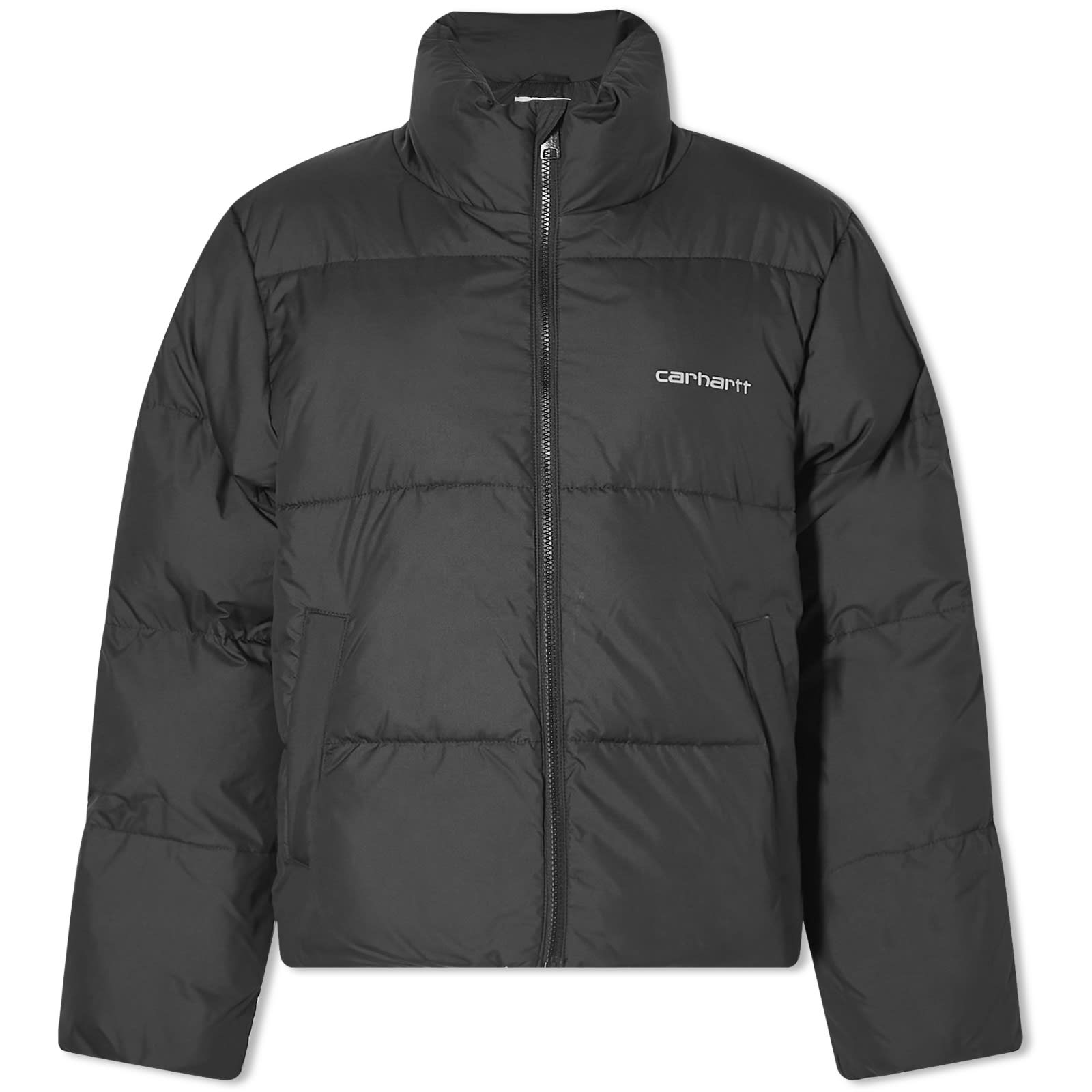 Куртка Carhartt Wip Springfield Padded, цвет Black & Blacksmith женские пуховые пальто с роговыми пуговицами и вышивкой белые пуховые пальто высокого класса черные синие средней длины свободная зимня