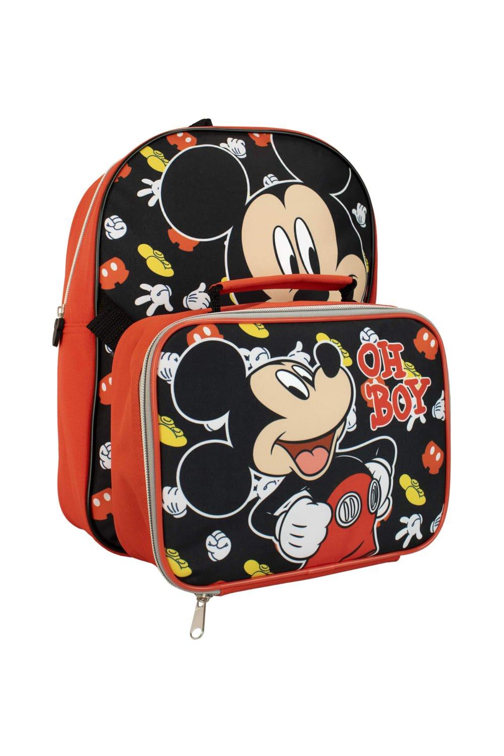 Детский набор: рюкзак и сумка для завтрака с Микки Маусом Disney, черный одиночная распродажа 1 шт пряжка для обуви из пвх с микки маусом аксессуары для обуви с изображением героев диснея подвески для обуви укр