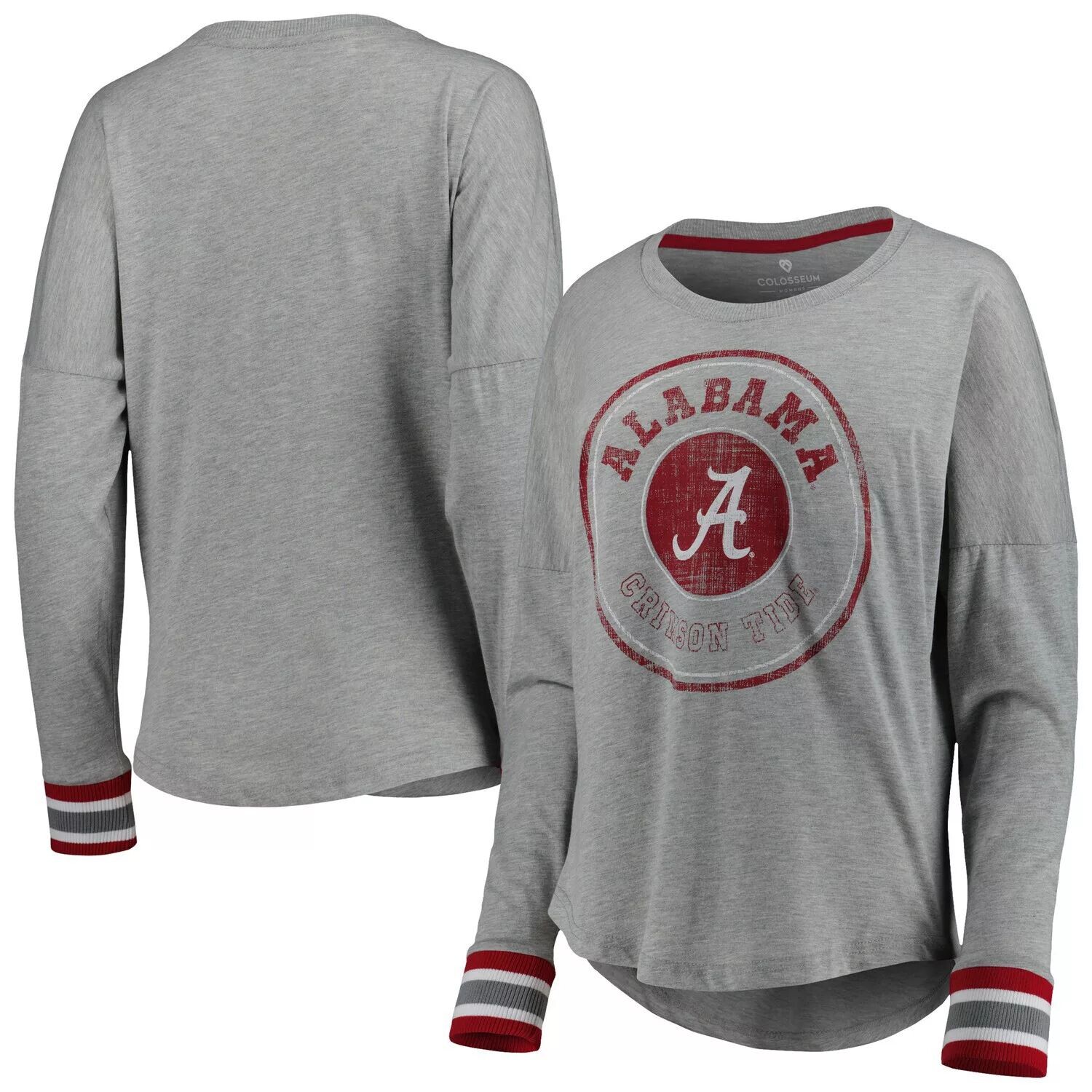 

Женская футболка Colosseum Heathered Grey Alabama Crimson Tide Andy с длинными рукавами Colosseum