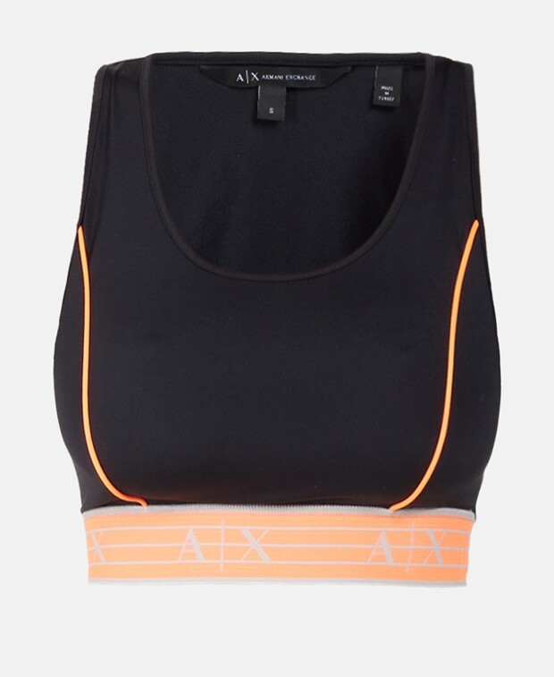 

Спортивный бюстгальтер Armani Exchange, черный