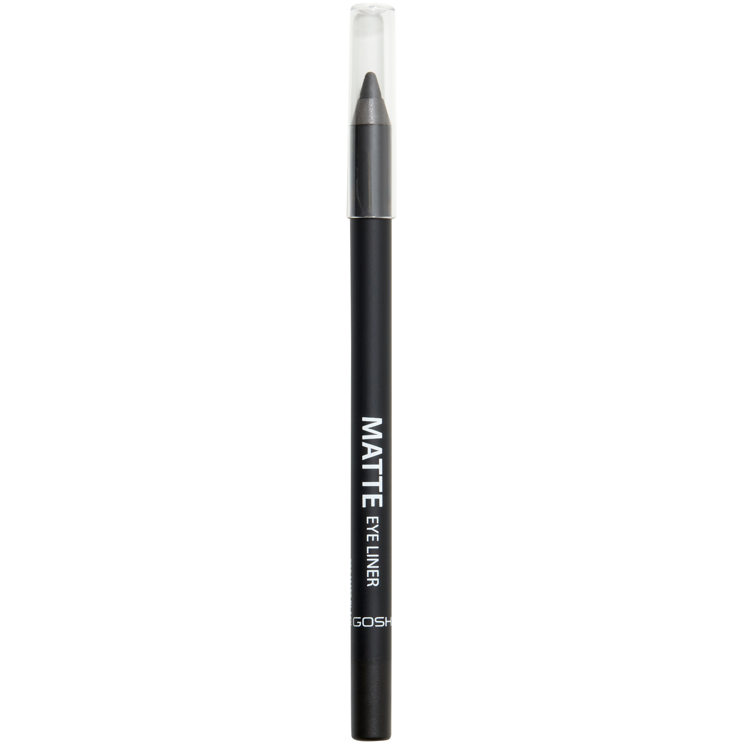 Матовый карандаш для глаз водостойкий 002 матовый черный Gosh Matte, 1,2 гр