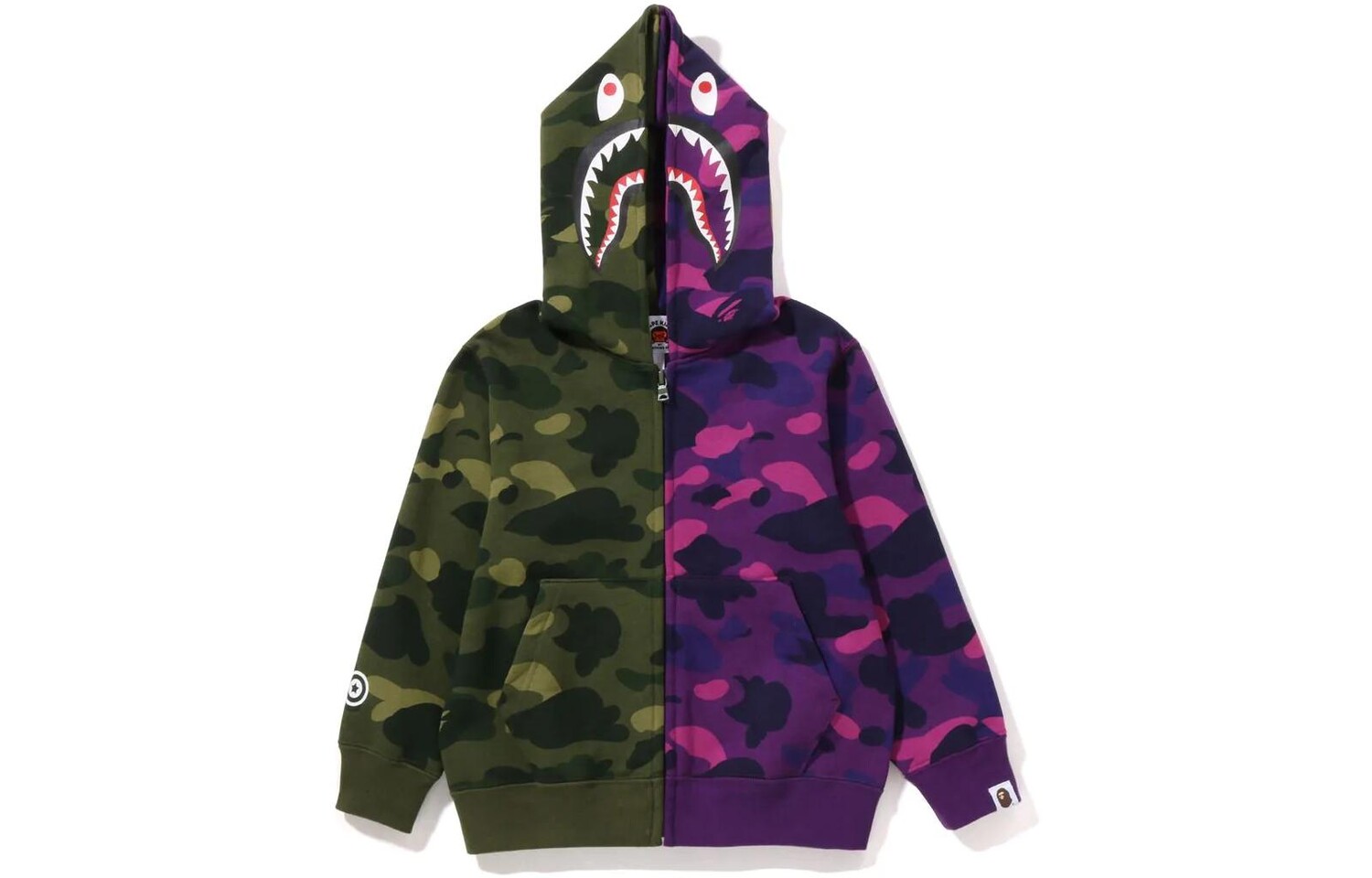 

Детская толстовка A Bathing Ape, фиолетовый/зеленый