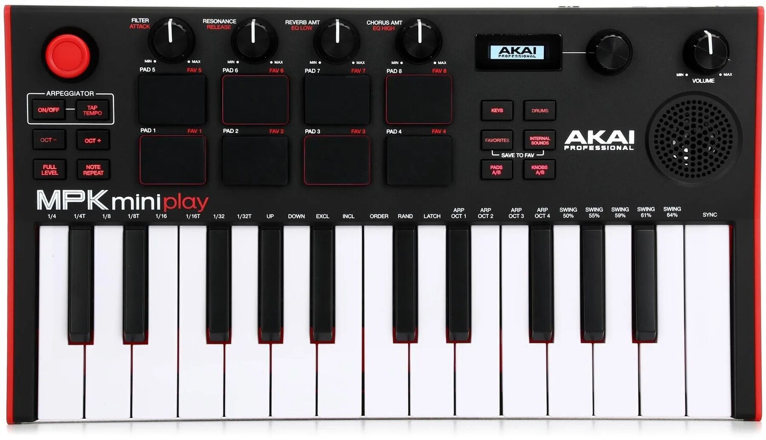 

Akai Professional MPK Mini Play3 25-клавишная портативная клавиатура и MIDI-контроллер