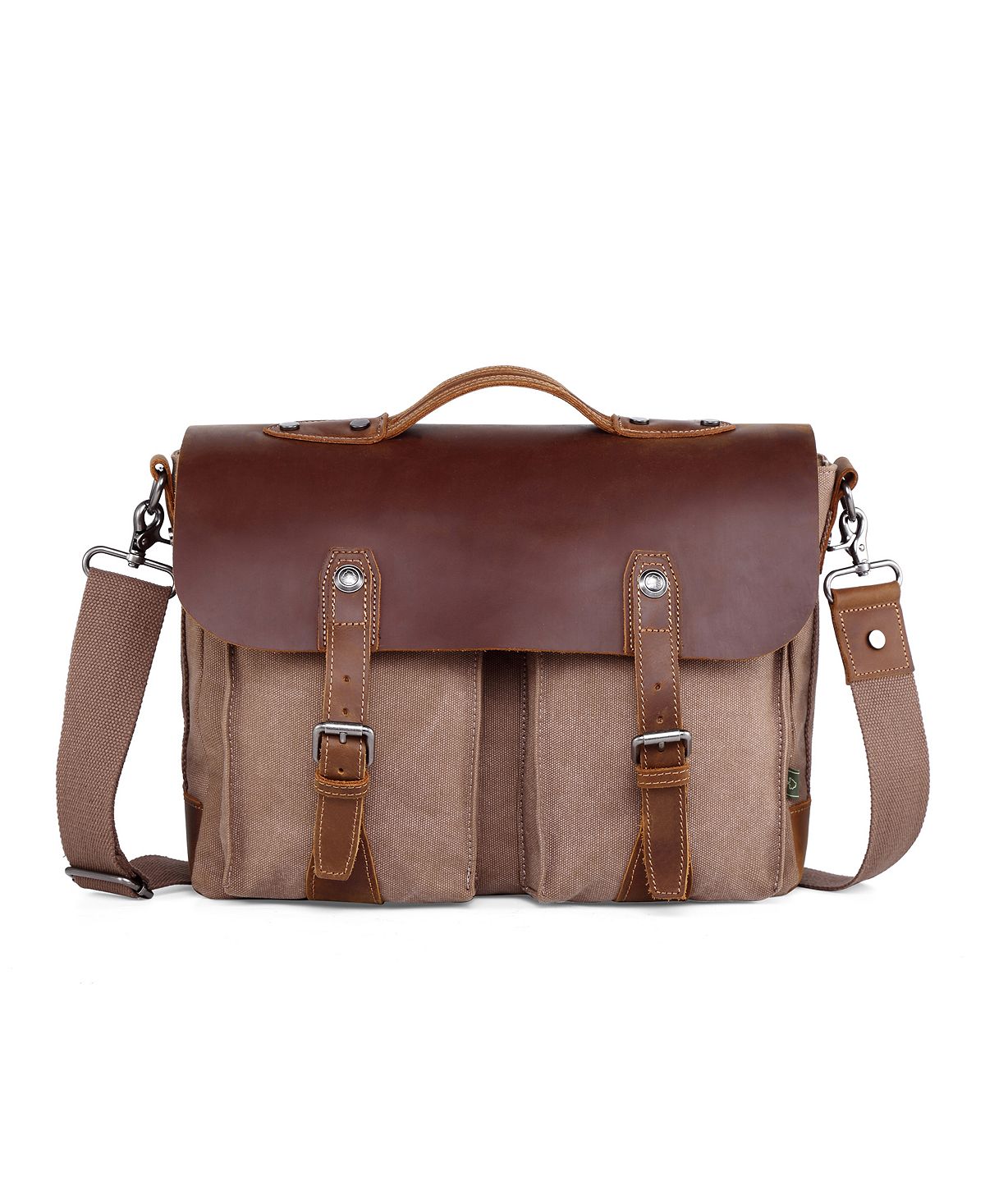 Холщовая сумка-мессенджер Hudson TSD BRAND, коричневый холщовая сумка мессенджер valley trail tsd brand серый