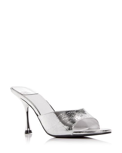 

Женские мюли Agent на высоком каблуке Jeffrey Campbell, цвет Silver