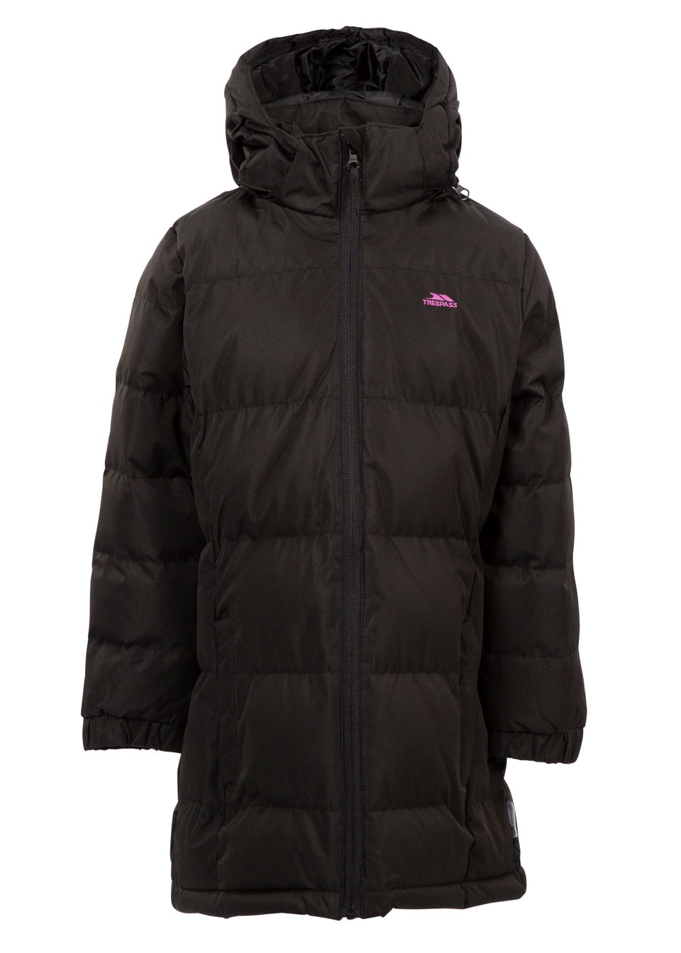 Детская черная стеганая куртка Trespass Tiffy (3–12 лет)