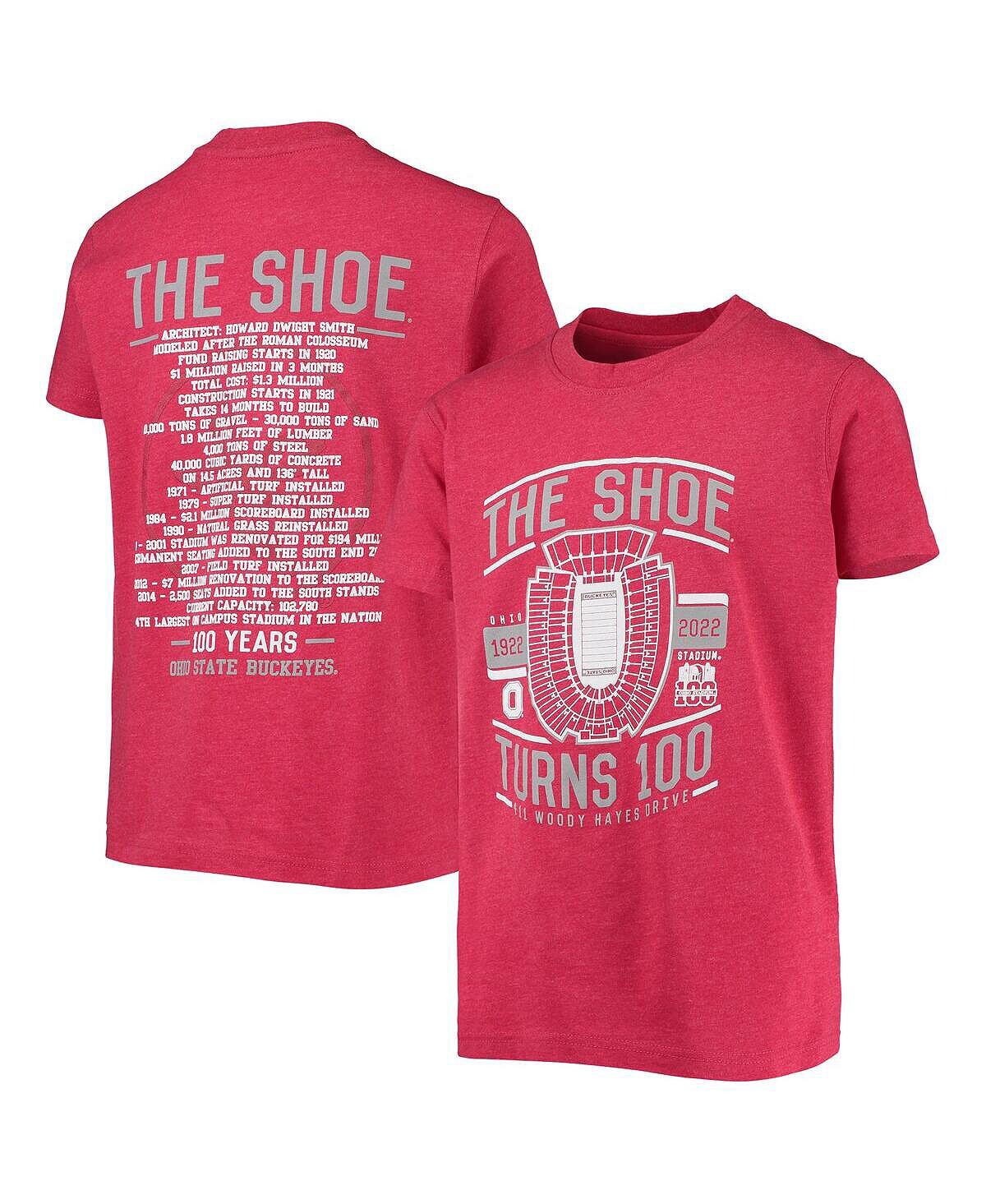 

Футболка Big Boys Scarlet Ohio State Buckeyes The Shoe 100 Years 2-Hit Colosseum