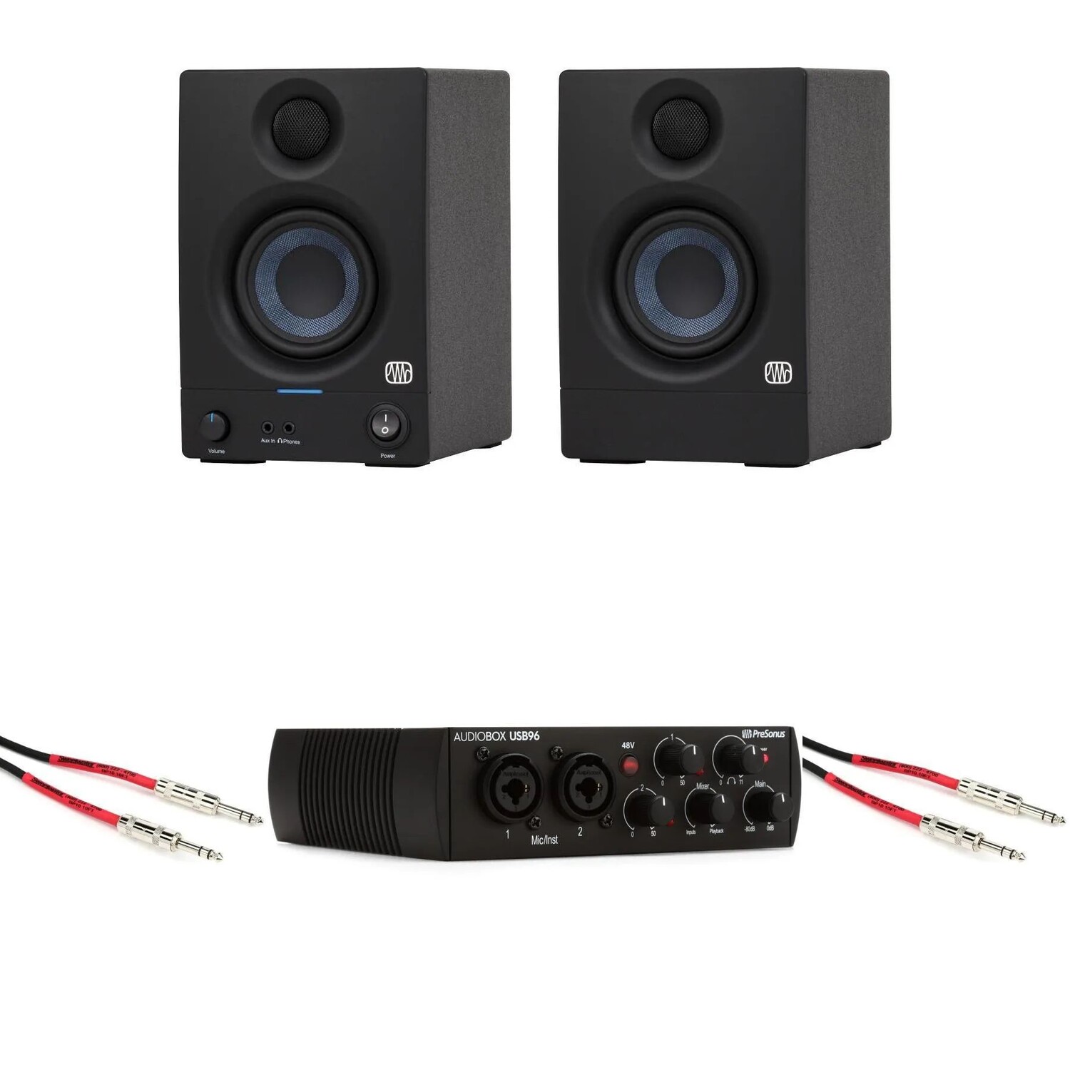 

Новый комплект USB-аудиоинтерфейса PreSonus AudioBox USB 96 и 3,5-дюймового активного студийного монитора Eris — издание, посвященное 25-летнему юбилею