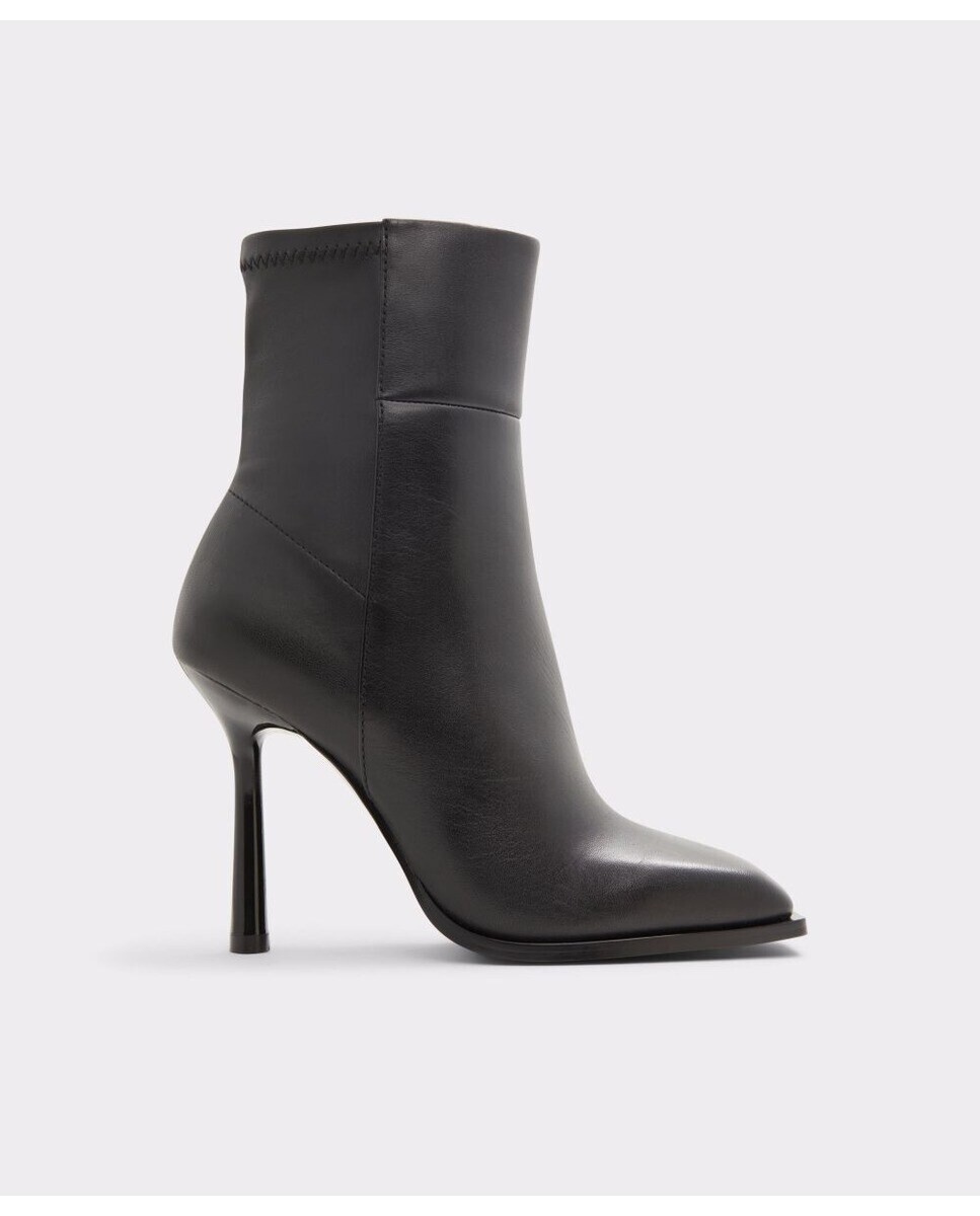 

Женские кожаные ботильоны черного цвета с квадратным носком Aldo, черный