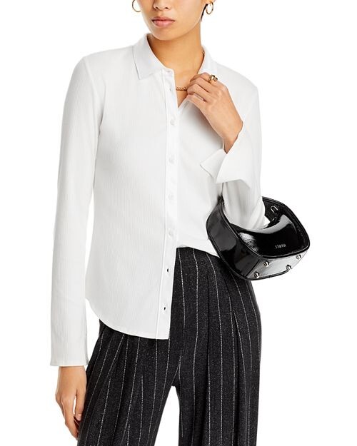 

Рубашка в рубчик, смешанная техника rag & bone, цвет White