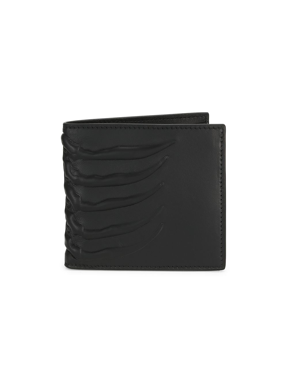 Кожаный бумажник с когтями Alexander McQueen, черный