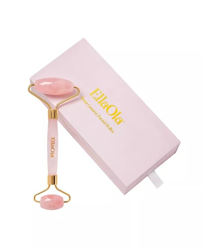 

Роллер для снятия отечности с розовым кварцем Ellaola, цвет Light pink