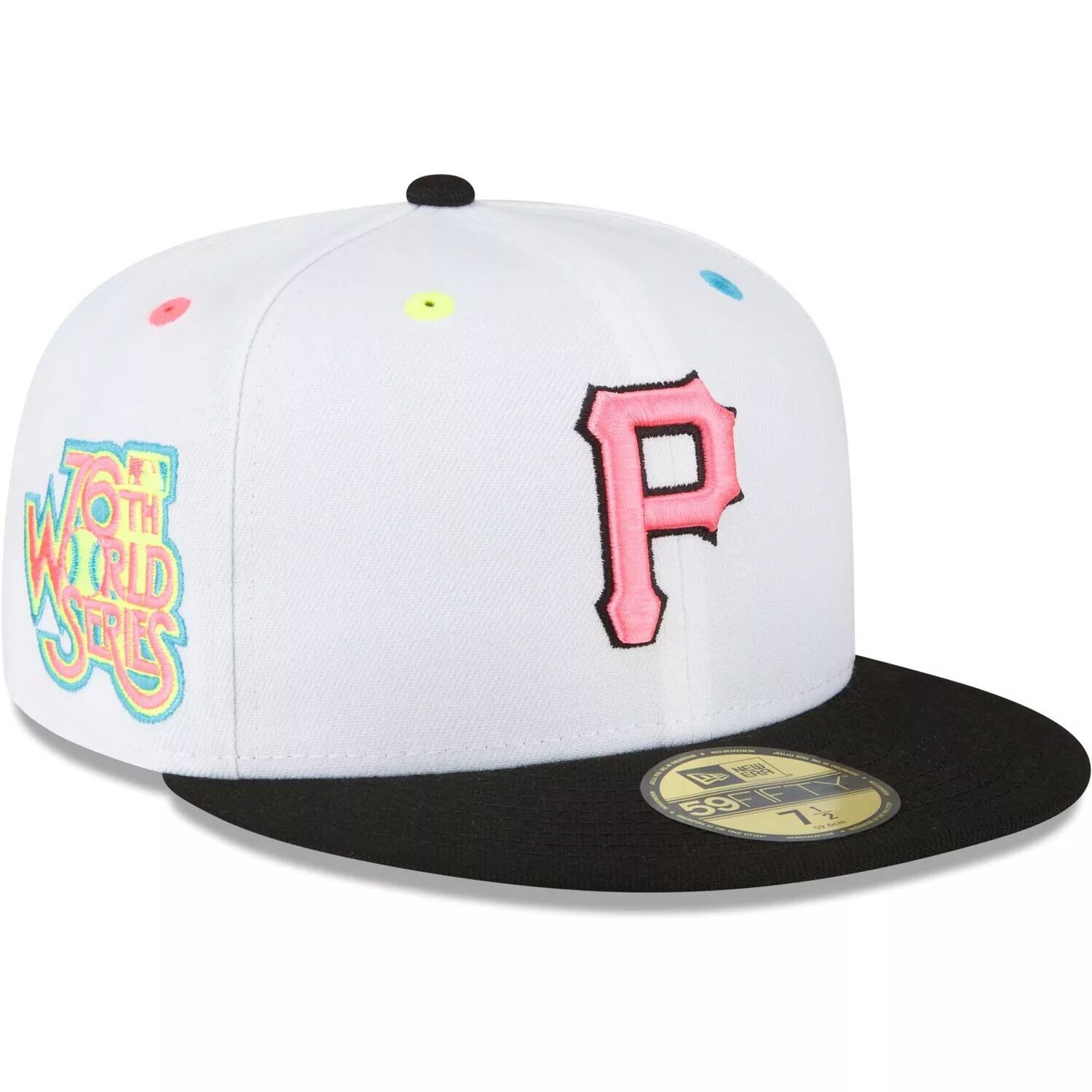 

Мужская приталенная шляпа New Era White Pittsburgh Pirates Neon Eye 59FIFTY