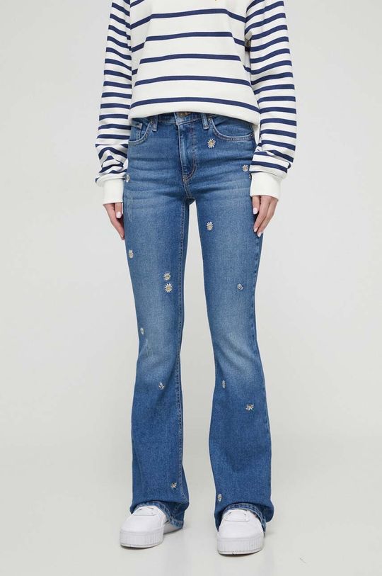 Джинсы Desigual, темно-синий джинсы скинни blend прилегающий силуэт средняя посадка размер 52 182 голубой