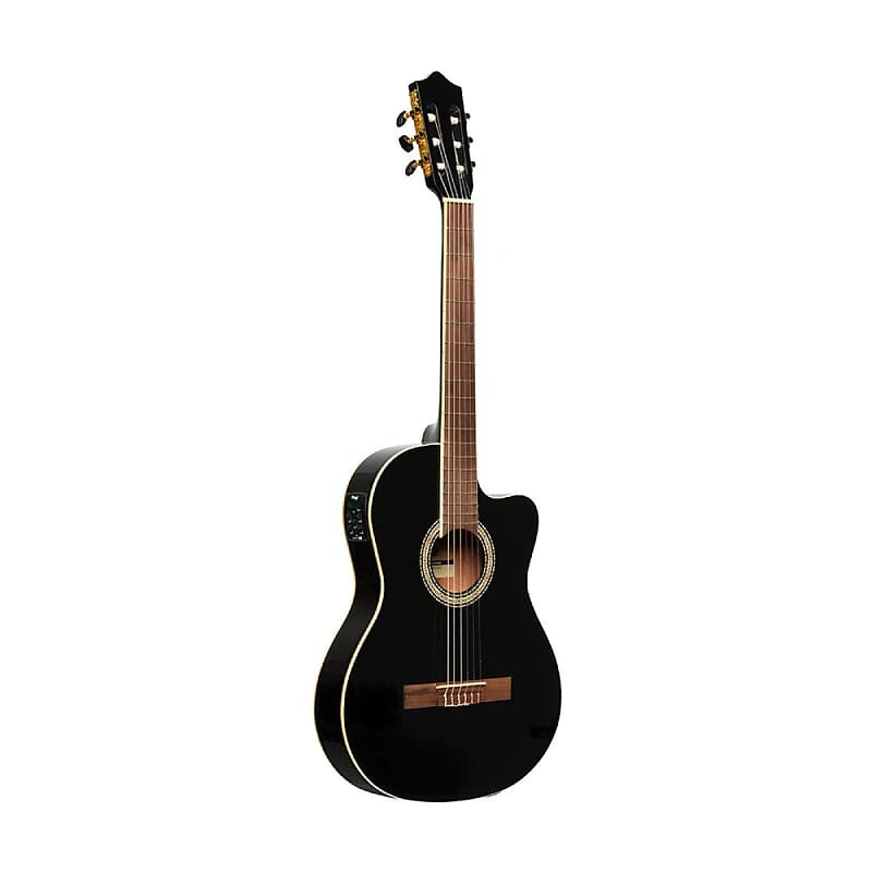 

Акустическая гитара Stagg Thin Cutaway Acoustic Electric Classical Guitar - Black - SCL60 TCE-BLK