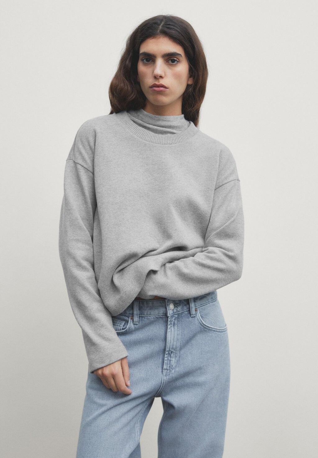 

Свитер Massimo Dutti, светло-серый