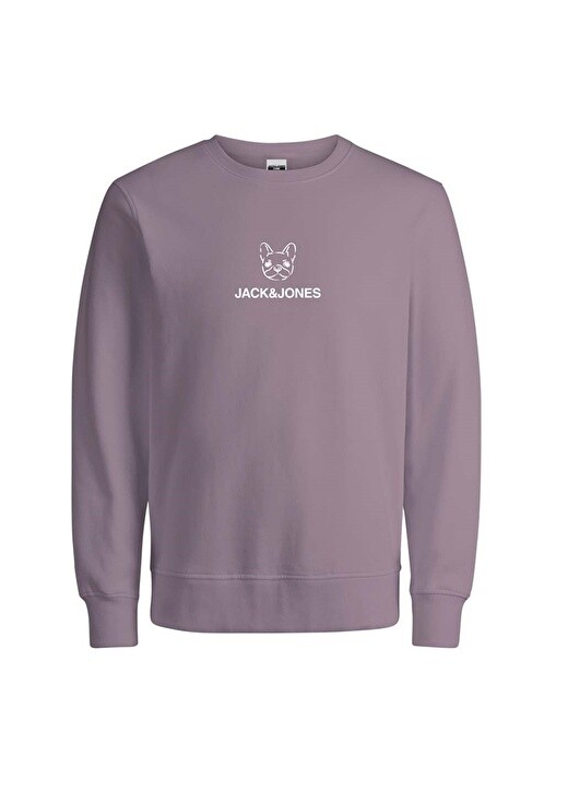 

Сиреневый мужской свитшот с круглым вырезом Jack & Jones, Фиолетовый