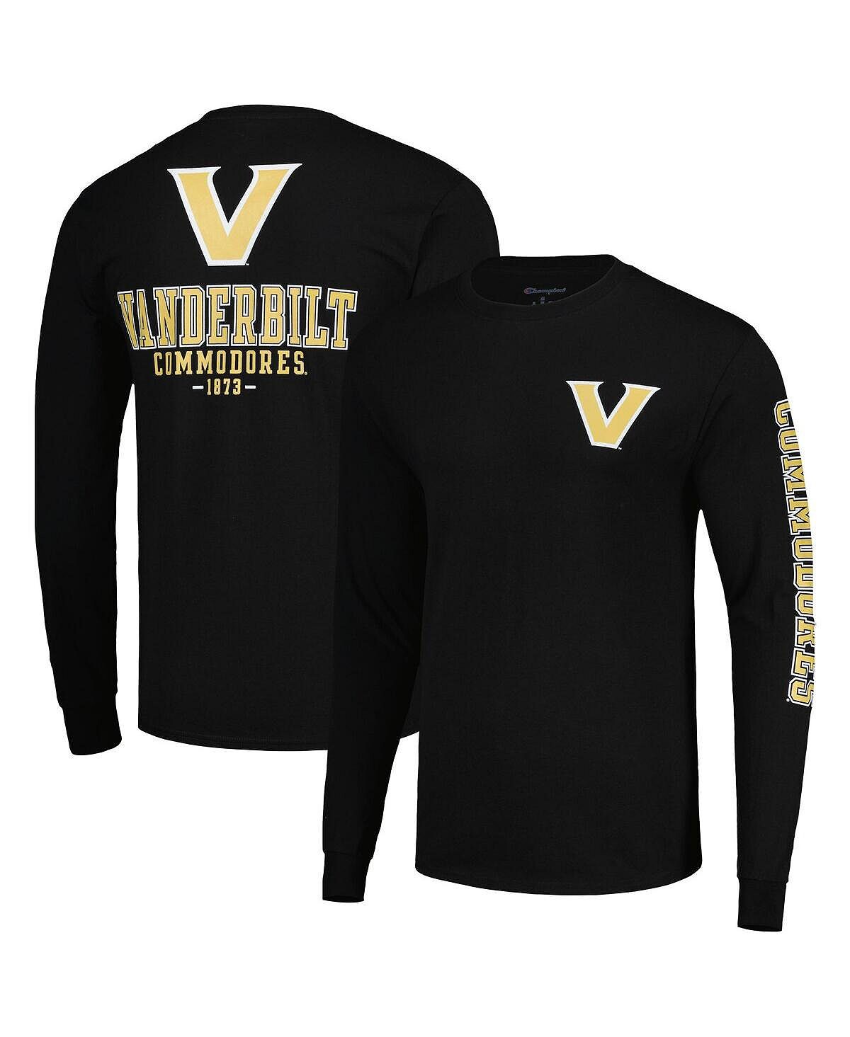

Мужская черная футболка с длинным рукавом Vanderbilt Commodores Team Stack Champion, Черный