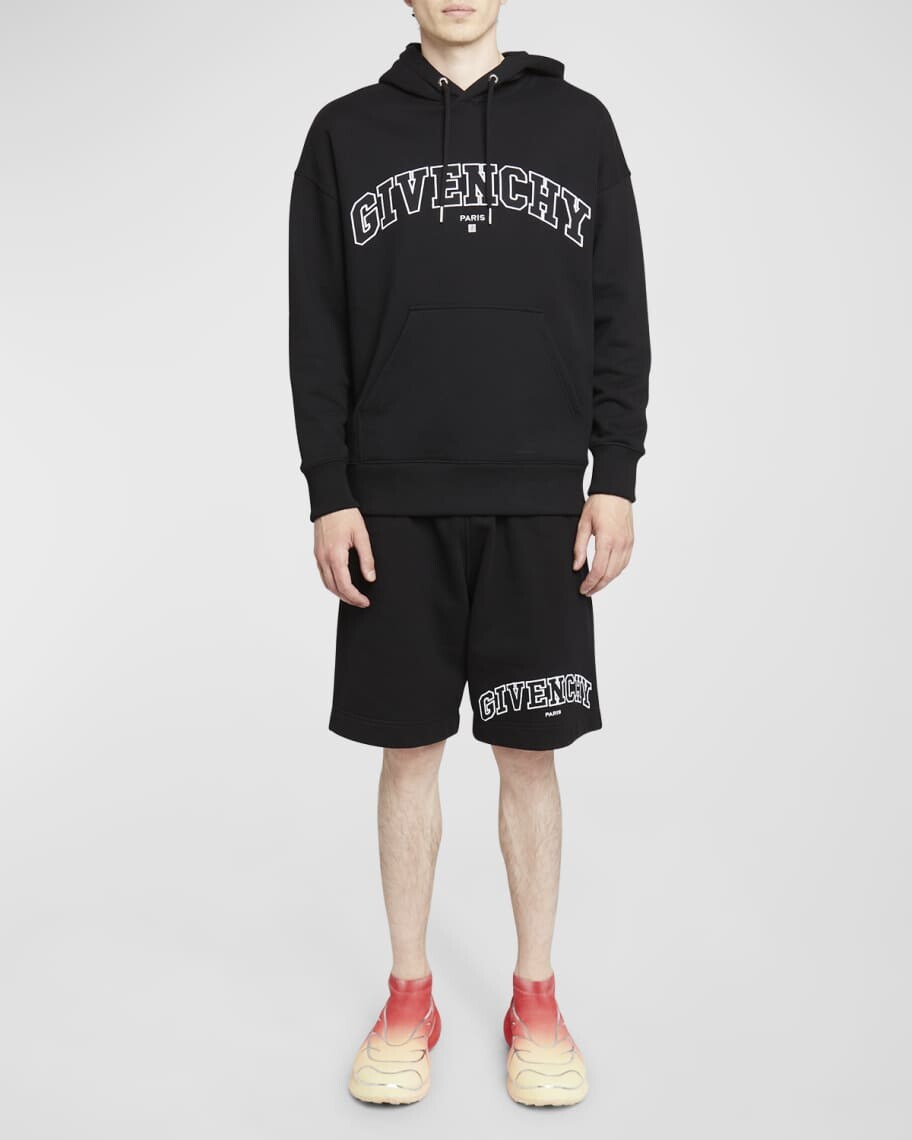 

Мужская приталенная толстовка с капюшоном для колледжа с вышивкой Givenchy, Черный