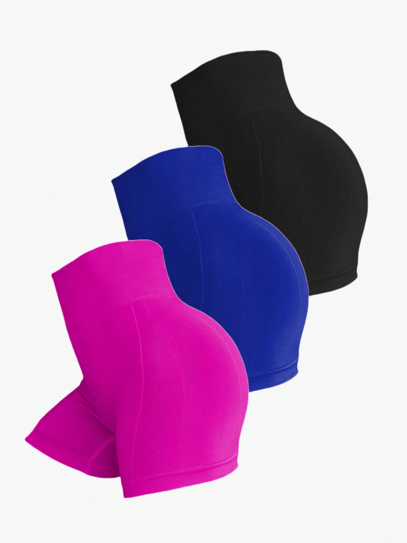 Базовые однотонные спортивные шорты узкого кроя с широким поясом для йоги, многоцветный