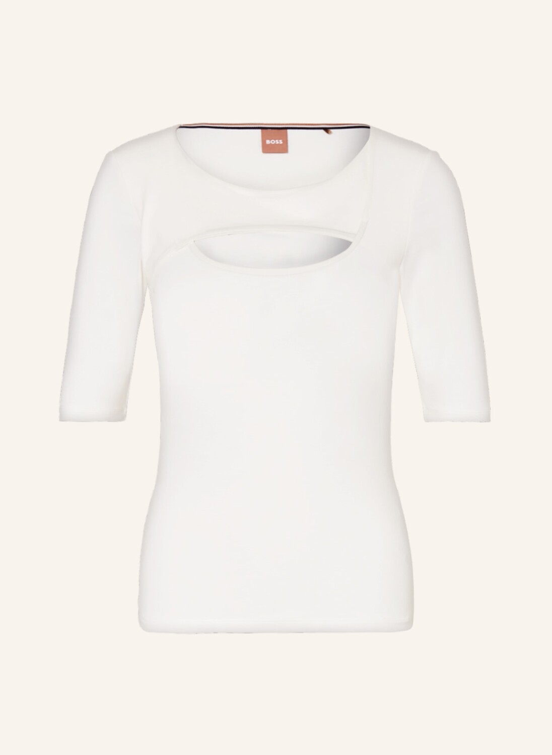 

Футболка BOSS EJANAI mit Cut-out, экру