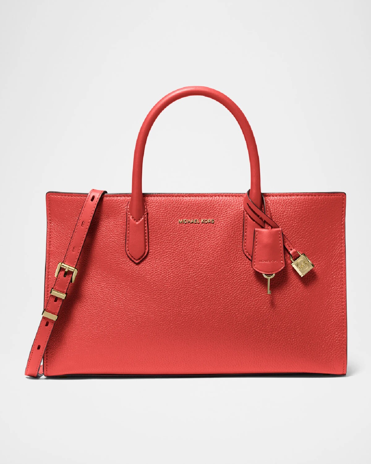 

Кожаная сумка-саквояж Scarlett Michael Michael Kors, черный