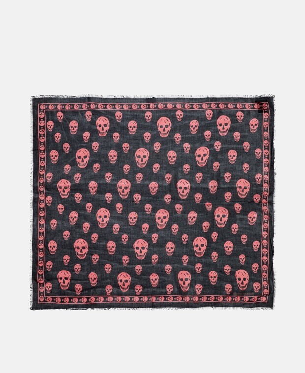 

Шелковый шарф Alexander McQueen, красный