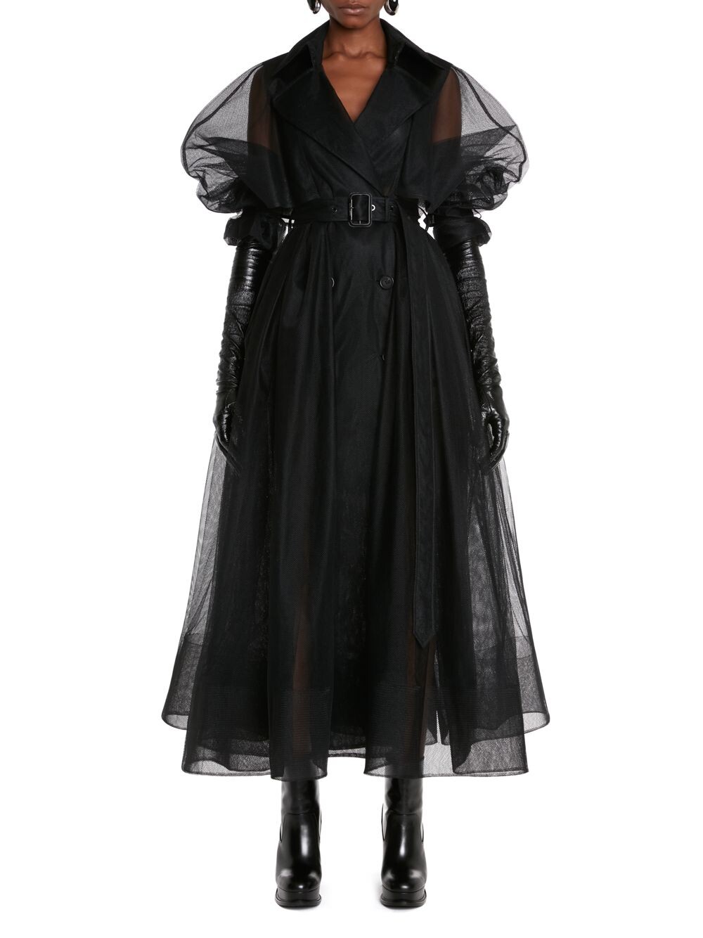 

Тренч из тюля Paris Alexander McQueen, черный