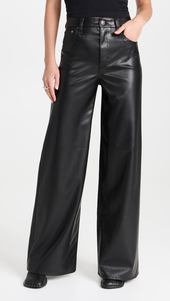 

Брюки Rag & Bone Sofie Faux Leather, черный