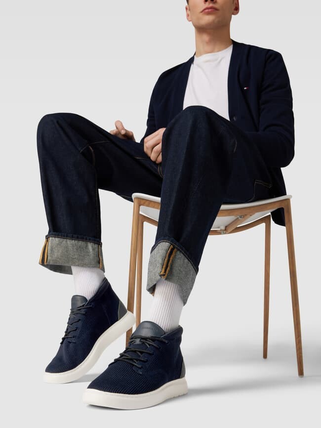 

Высокие кеды со структурированным узором, модель KNIT HYBRID BOOT Tommy Hilfiger, темно-синий