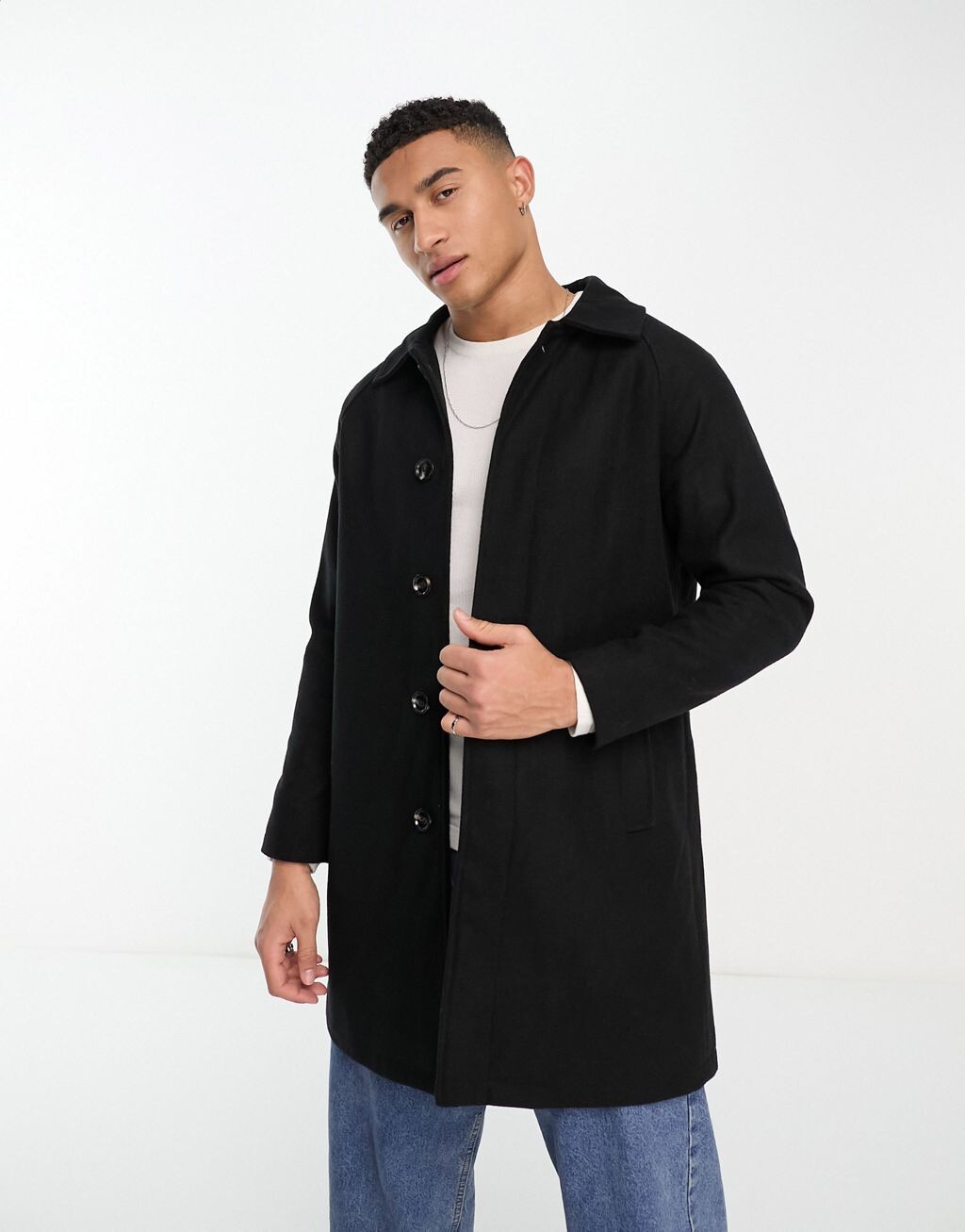 

Черное пальто свободного кроя Original Penguin, Черный
