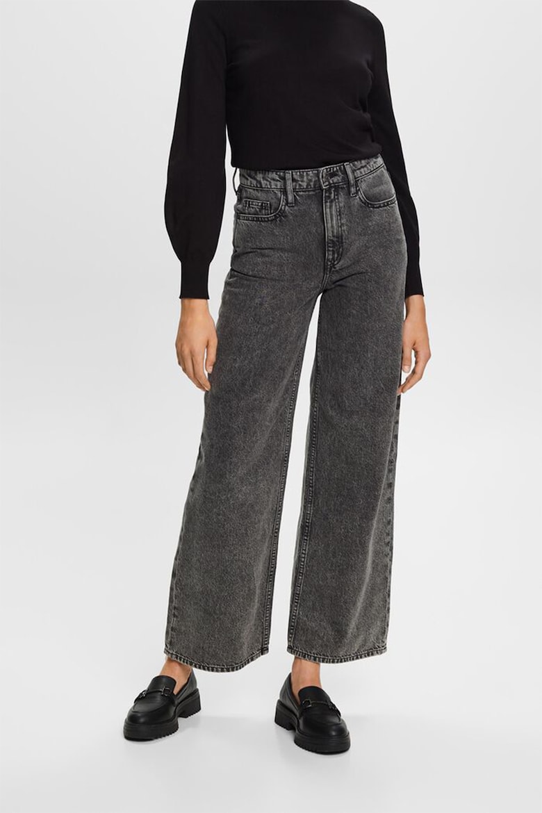 Широкие джинсы с завышенной талией Esprit, серый