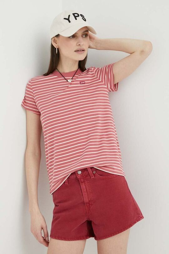

Хлопковая футболка Levi's, красный