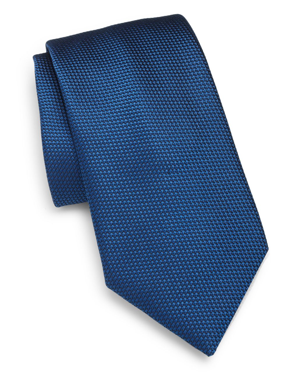 Шелковый галстук с микро узором Charvet, синий