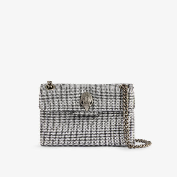 

Мини-сумка через плечо kensington с металлическим логотипом Kurt Geiger London, серебряный