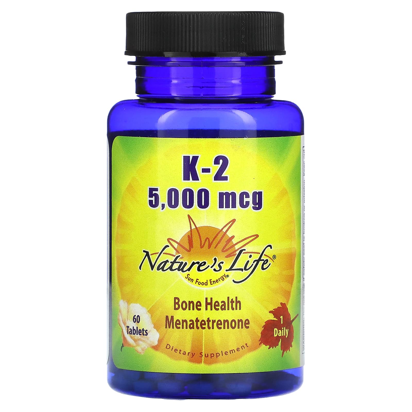 Nature's Life K2 менатетренон 5000 мкг 60 таблеток