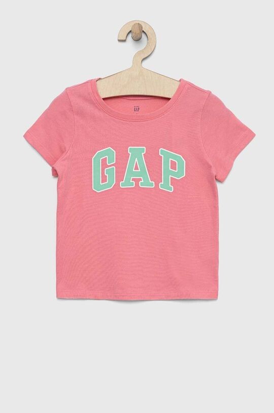 Детская хлопковая футболка GAP, оранжевый