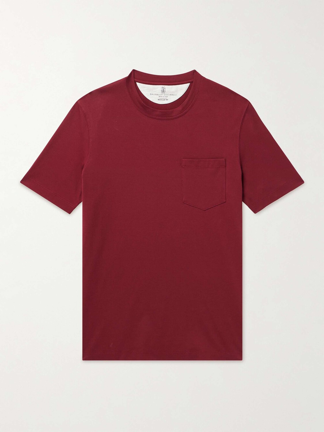 

Футболка из хлопкового джерси BRUNELLO CUCINELLI, красный
