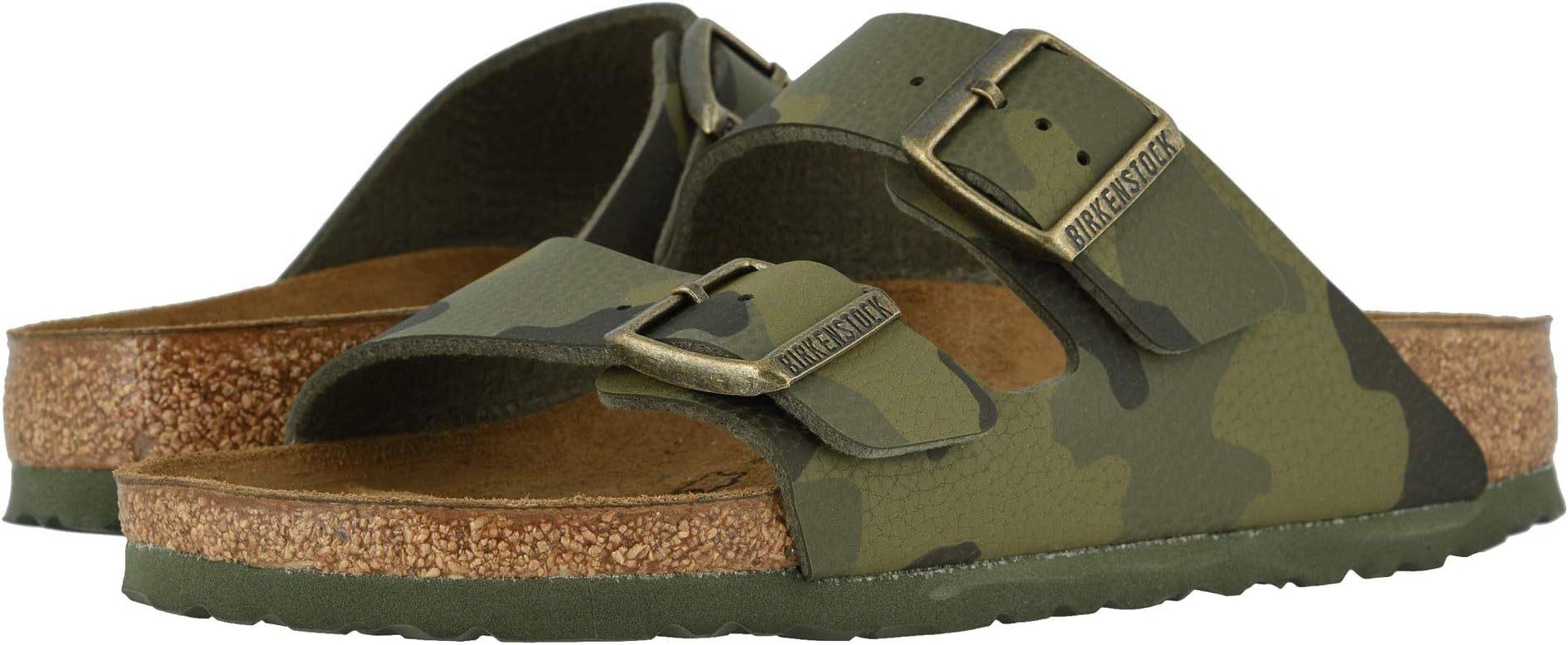 

Сандалии на плоской подошве Arizona Camo Birkenstock, цвет Desert Soil Khaki Birko-Flor