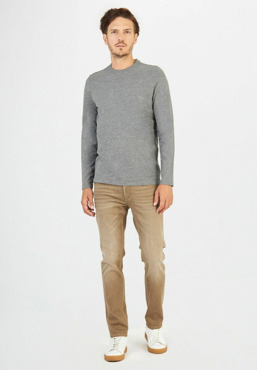 

Футболка с длинным рукавом Double Collar Conbipel, цвет grigio medio melange