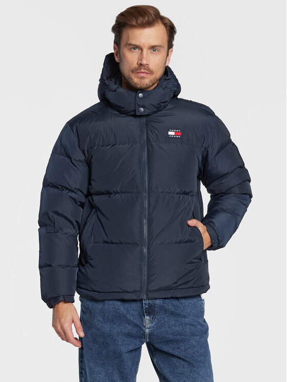 

Пуховик стандартного кроя Tommy Jeans, синий