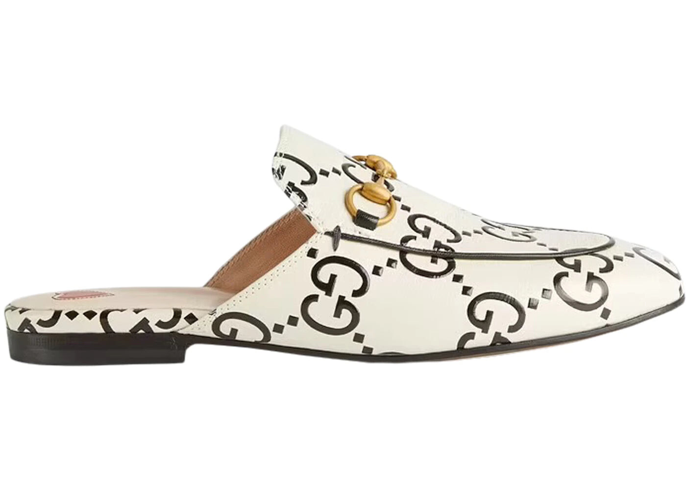 

Тапочки Gucci Princetown кожаные с тиснением GG, белый