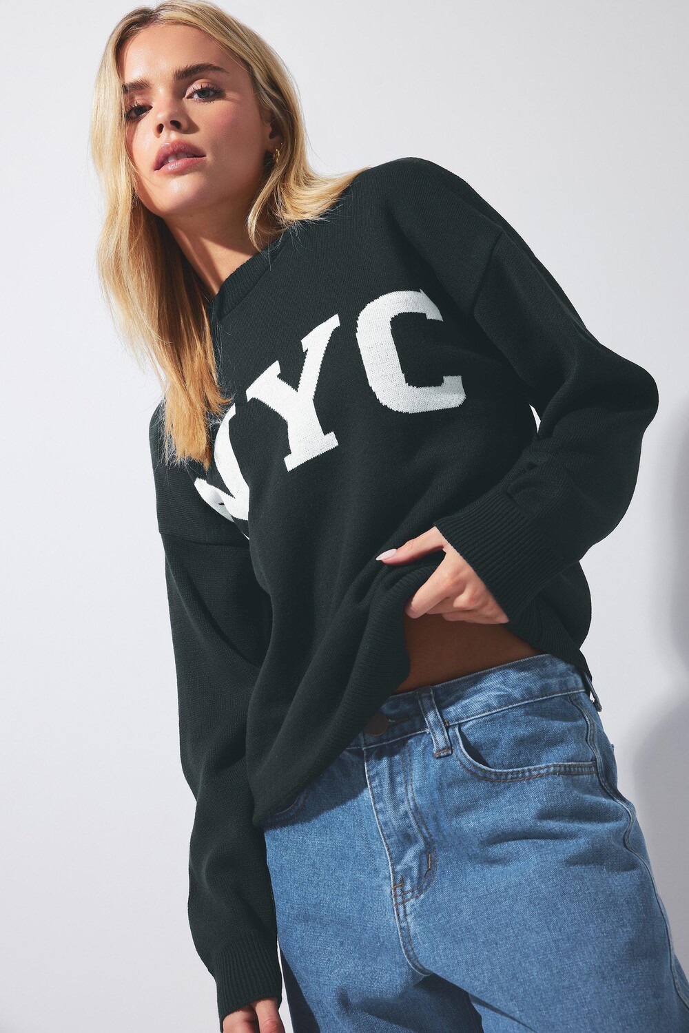 

Джемпер с принтом Petite NYC PixieGirl, синий