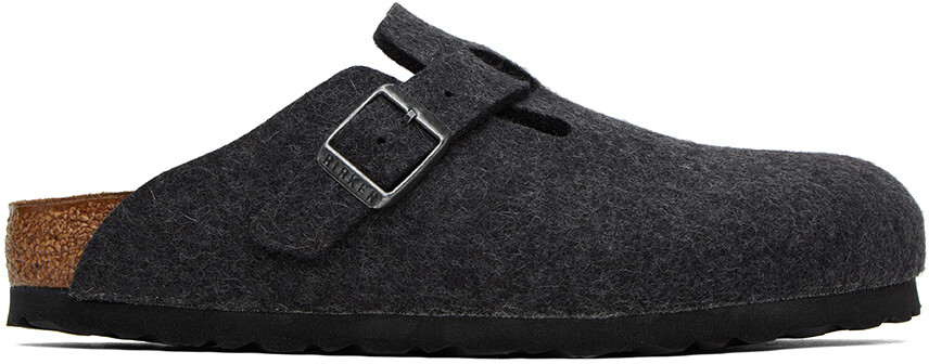 

Серые бостонские сабо Birkenstock