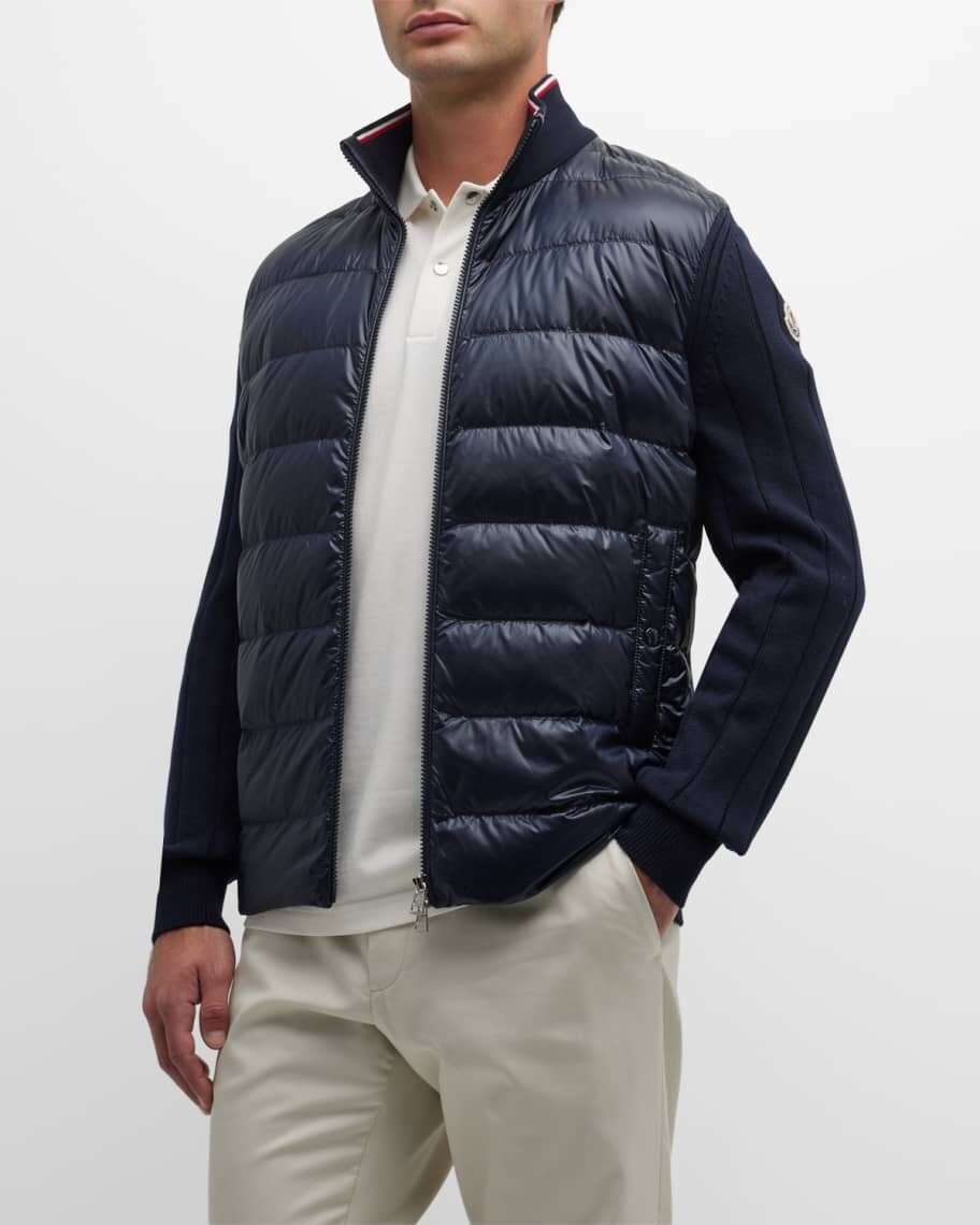 

Мужская куртка Archivio в рубчик с пуховым боди Moncler, Черный