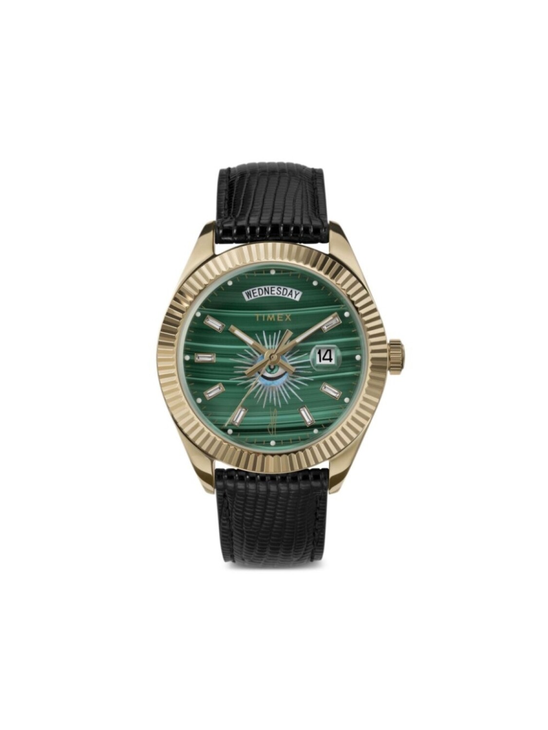

Наручные часы Golden Eye 41 мм из коллаборации с Jacquie Aiche TIMEX, зеленый