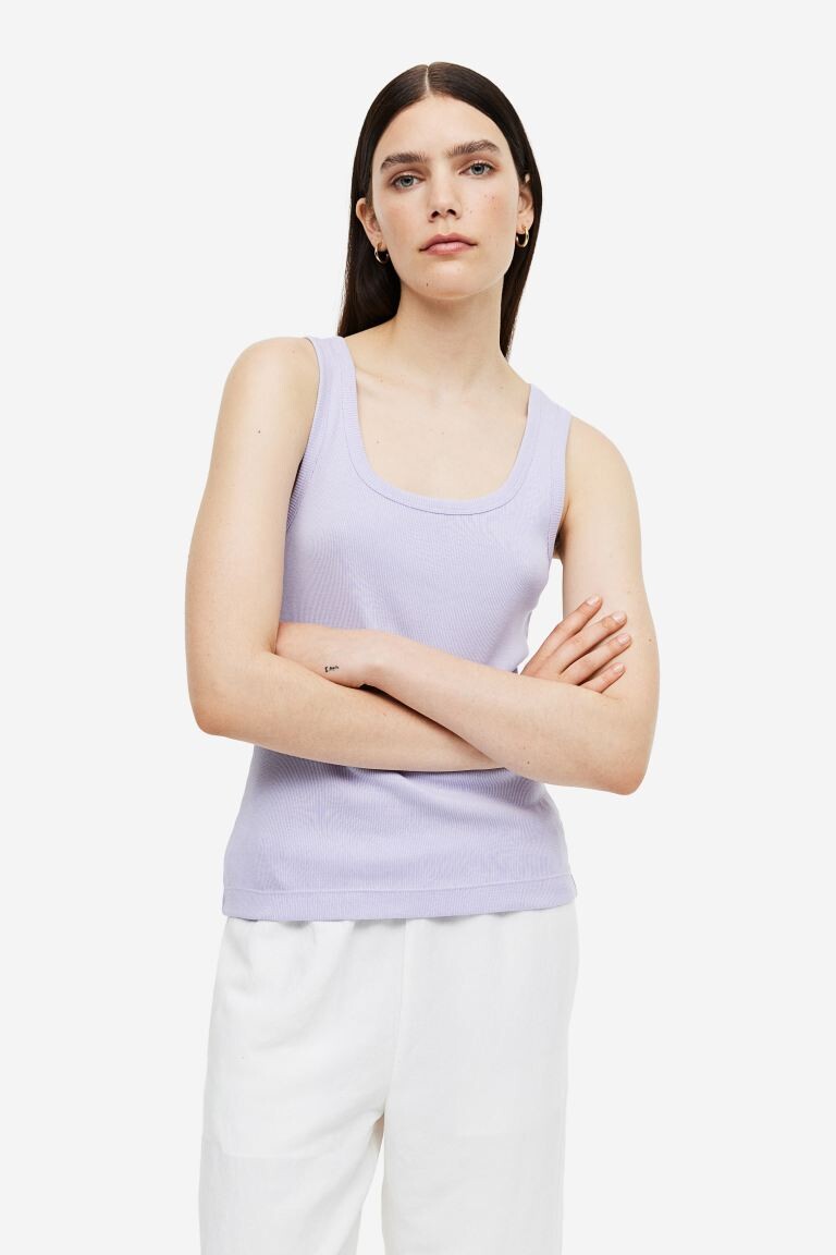 

Топ без рукавов из смесового шелка H&M