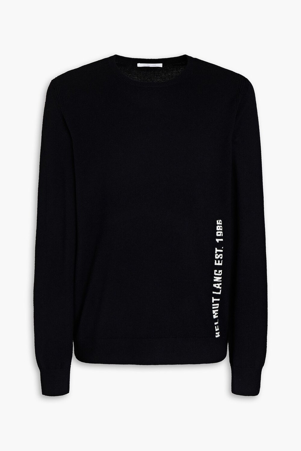 

Свитер из смеси шерсти и кашемира с отделкой интарсия HELMUT LANG, черный