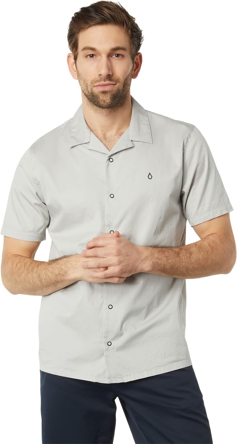 

Рубашка Skate Vitals Axel Short Sleeve Woven Volcom, цвет Tower Grey